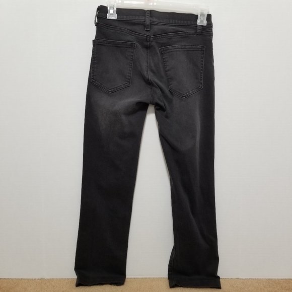 GAP jeans 26 Slim Straight Black Stone Wash denim stretch - Picture 2 of 15